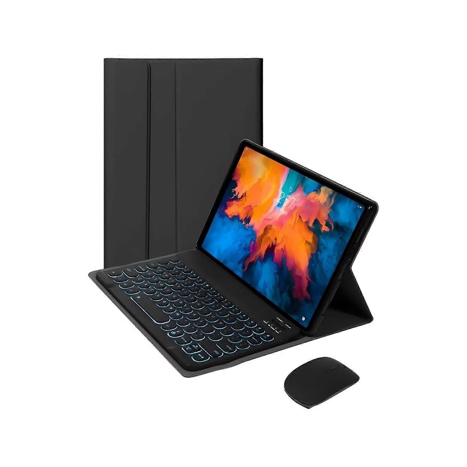 Keyboard Case for Redmi Pad 10.6, 7 Color Backlit Bluetooth Keyboard with Mouse, Black