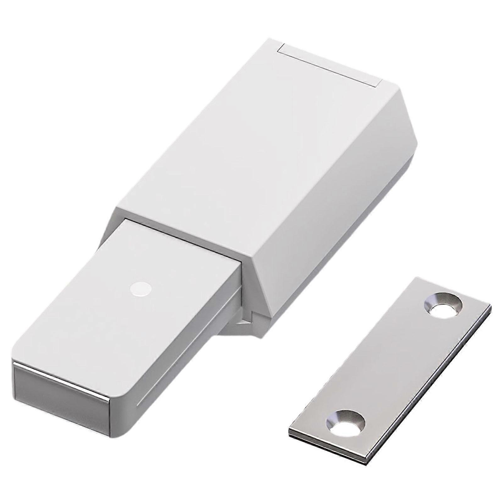 Magnetic Door Latches Portable Accessory for Household Use Cupboards Push to Open with Secure Fixing Screws Designs White