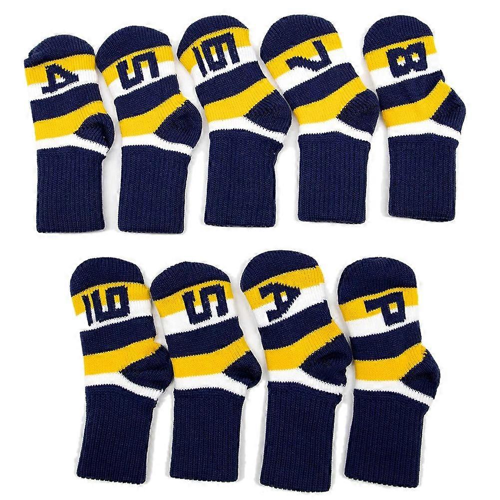 Knitted Golf Iron Covers Set for Standard Size Golf Irons,Sea Blue