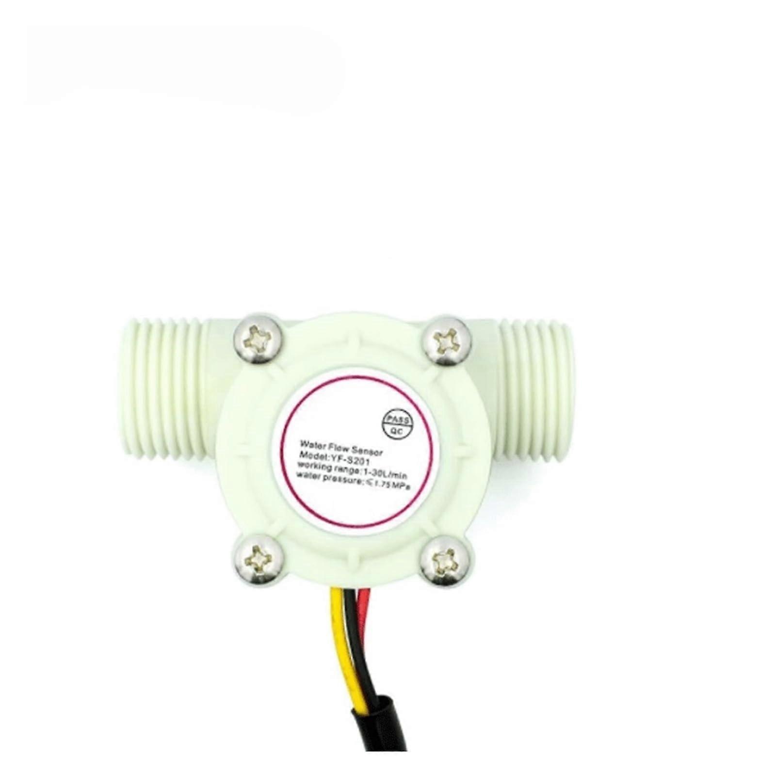 YFS201 Water Flow Sensor Flowmeter Flow Sensor Water Control Flow Liquid 130L/min 2.0MPa Sensor Switch (Size : W1hite)