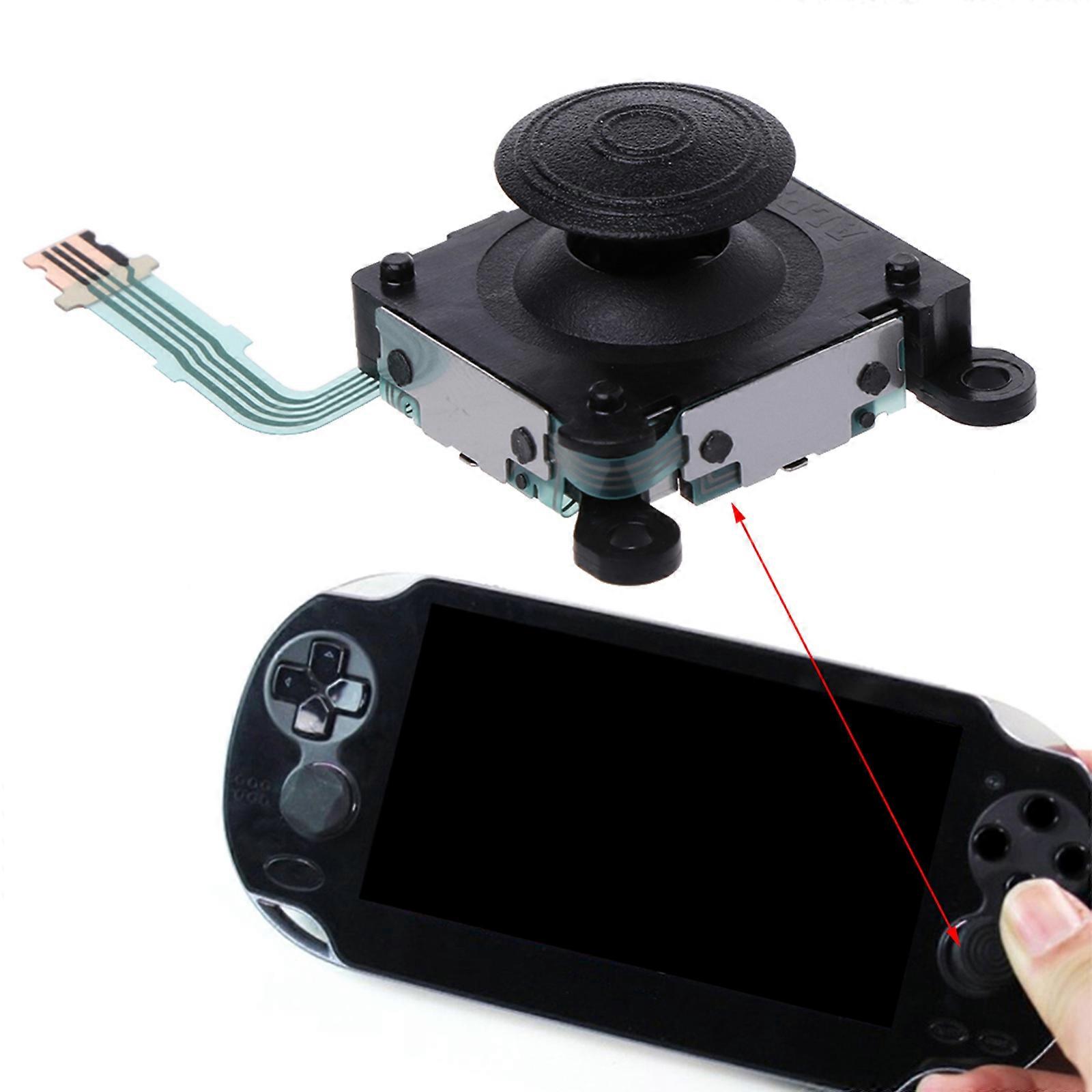 Left Right 3D Button Analog Control Joystick Stick Replacement For  for  2000 Controllers  Black