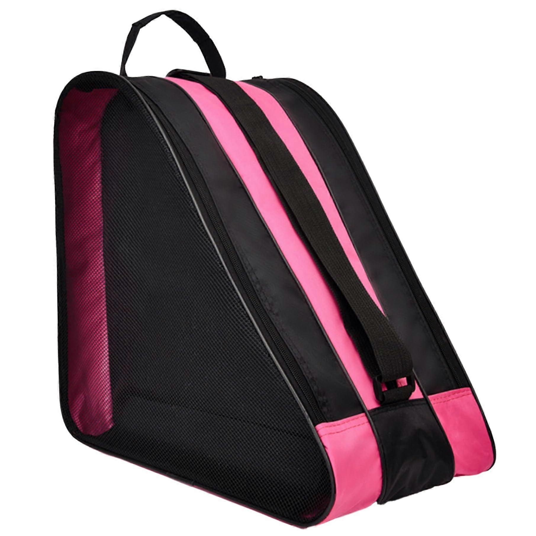 Roller Skate Bag for with Adjustable Strap, Oxford Fabric, 2 Side Mesh Bags