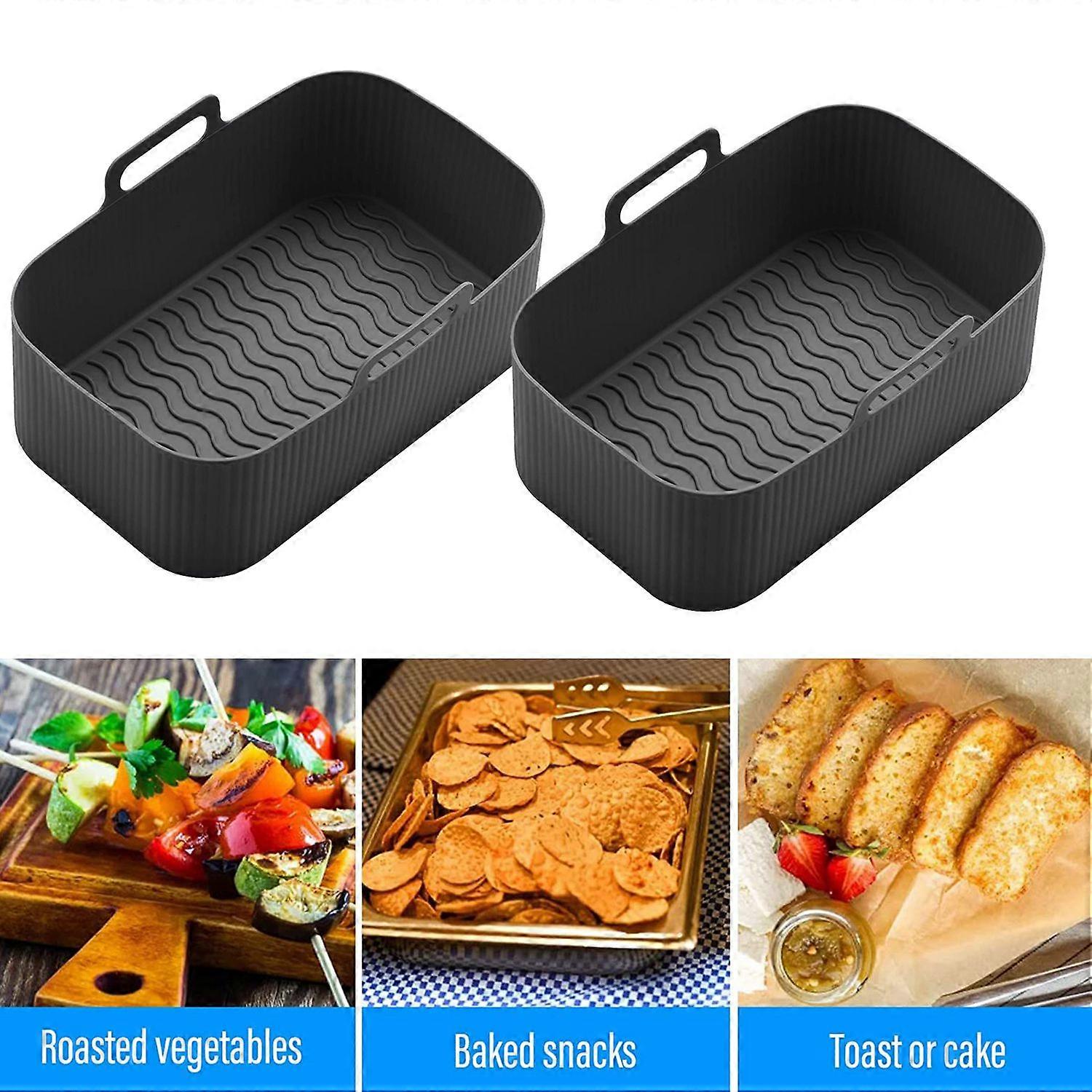 2Pcs Silicone Pot for Silicone Black