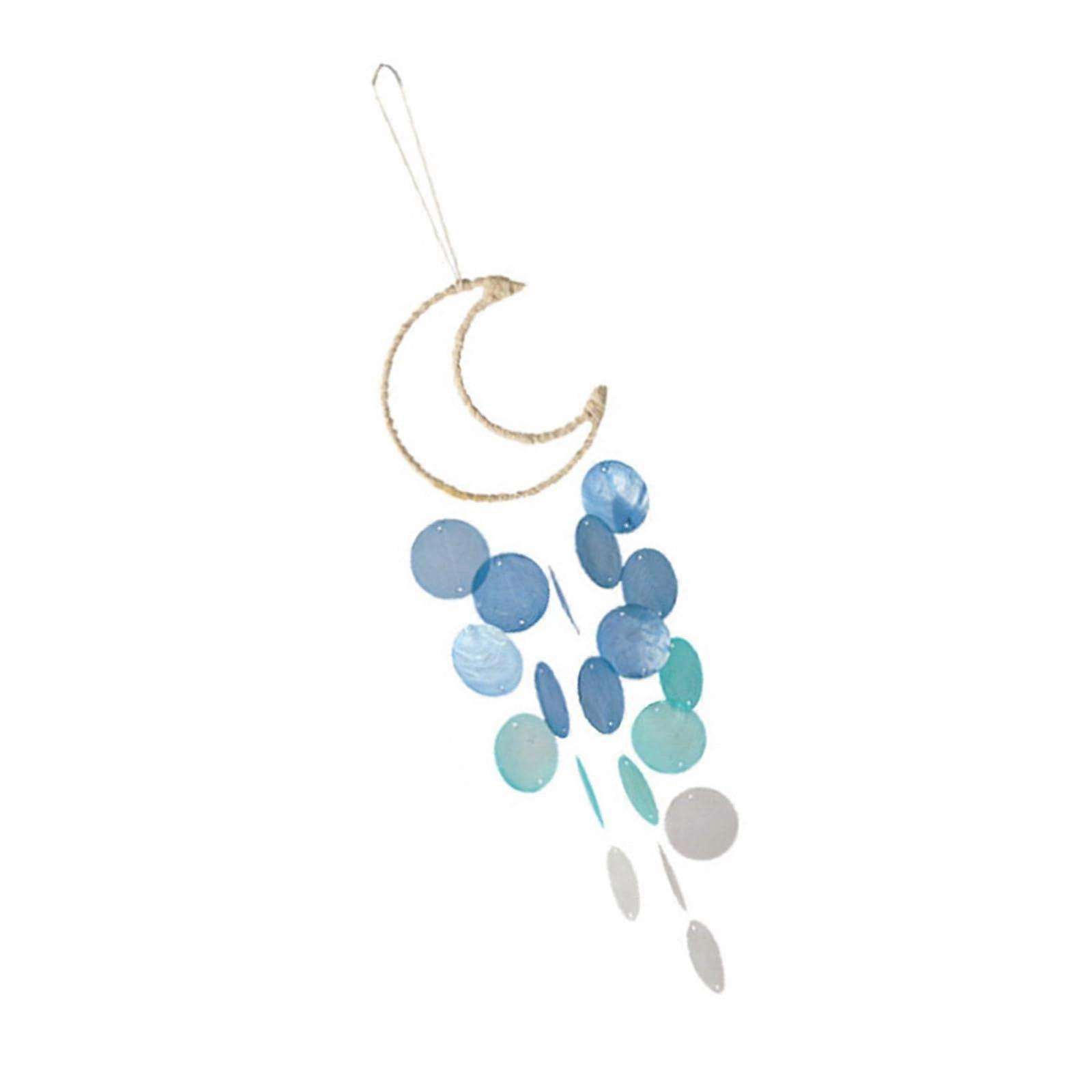 Handcrafted Capiz Shell Wind Chime for Indoor and Outdoor Use, 28-Inch Peaceful Home Decor Accessory