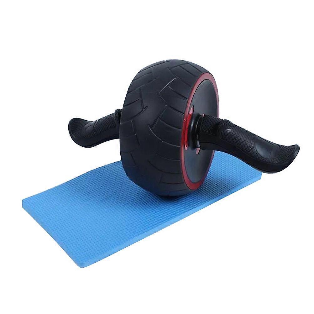 Home Exercise Gear, Rubber Ab Wheel with Knee Mat for Targeted Upper Body Training