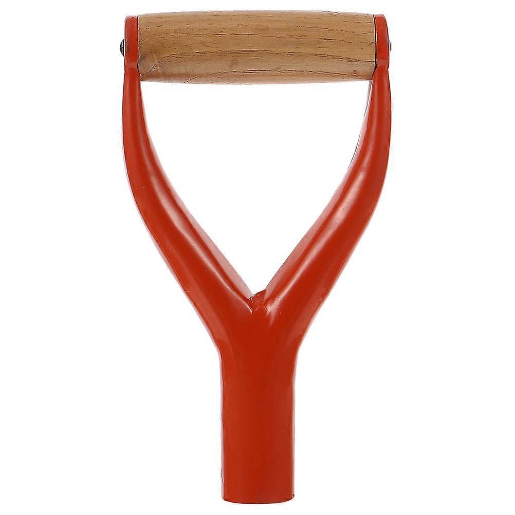 Y Shaped Replacement Handle for Garden Tools, Ergonomic Grip, Durable & Comfortable Design, Fits Spades and Forks, Easy Installation, Red Color