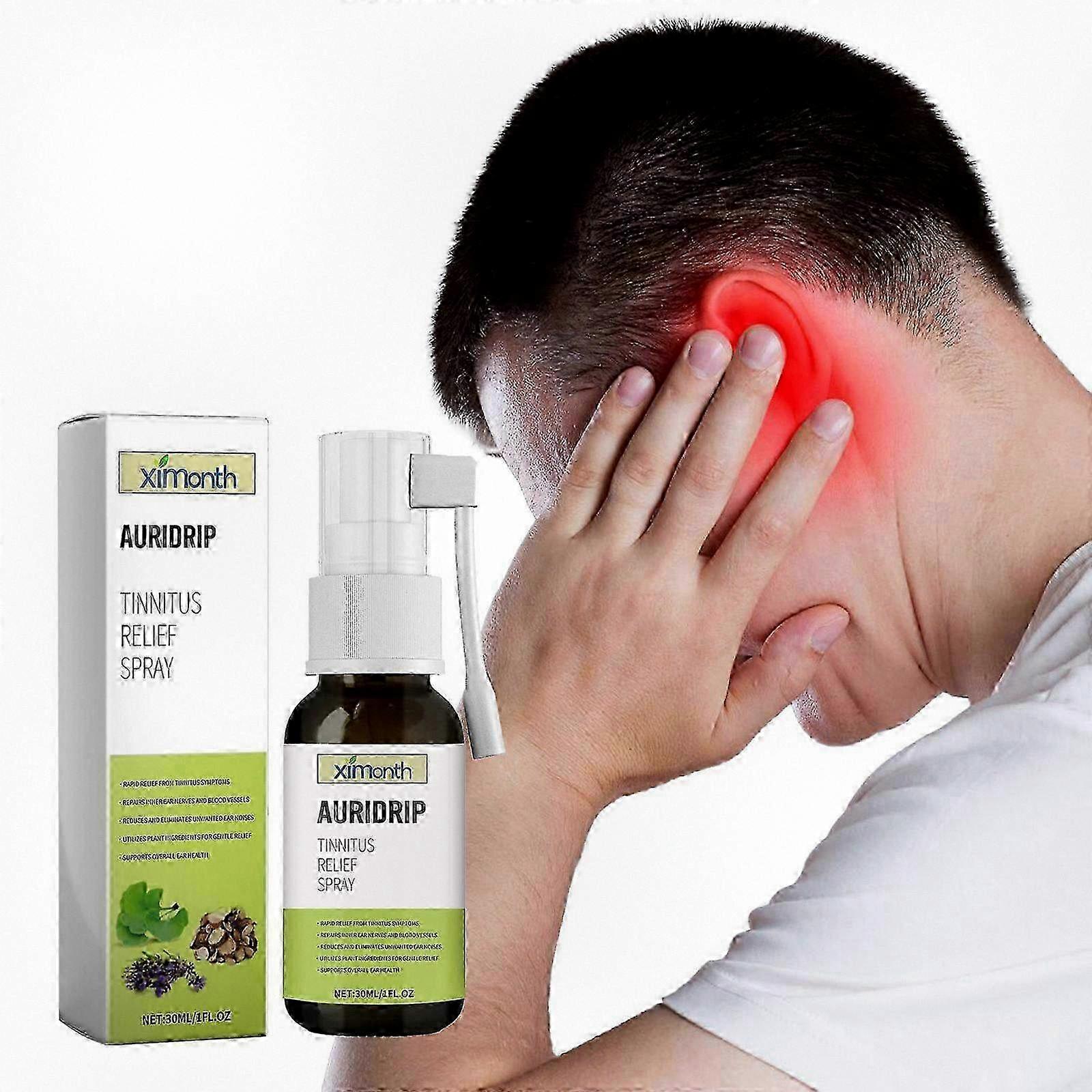 תרסיס אוזניים להקלה על טינטון לכאבי אוזניים וצלצול, טיפות אוזניים מרגיעות לתסמיני טינטון, תרסיס להקלה על אוזניים מהיר
