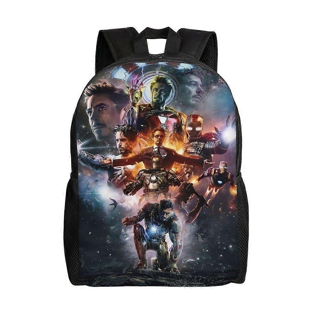 Iron Man Versatile Backpack Washable casual style School Student Backpack Trendy Oxford Cloth Computer Bag Unisex-hk3877
