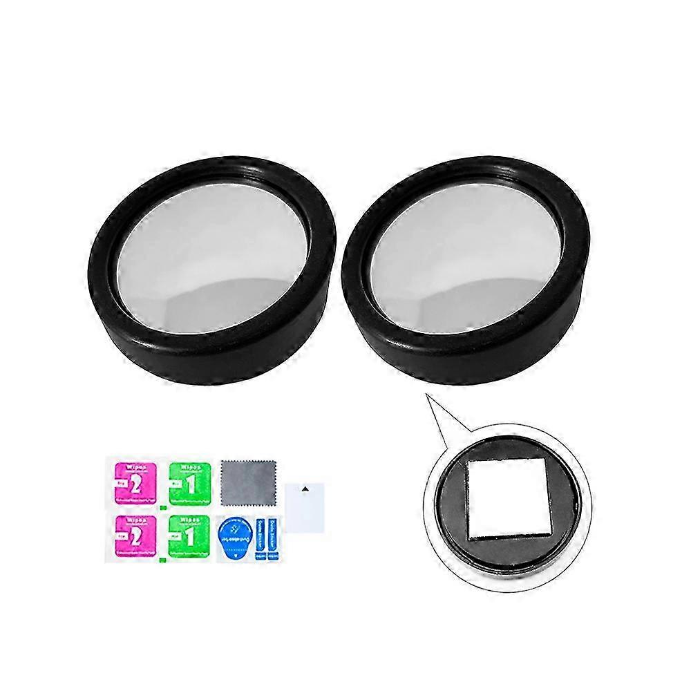 2pcs Adjustable Round Frame Blind Spot Mirrors for Vehicles, 360 Degree View Car Rearview Convex Mirrors, Essential Car Accessories
