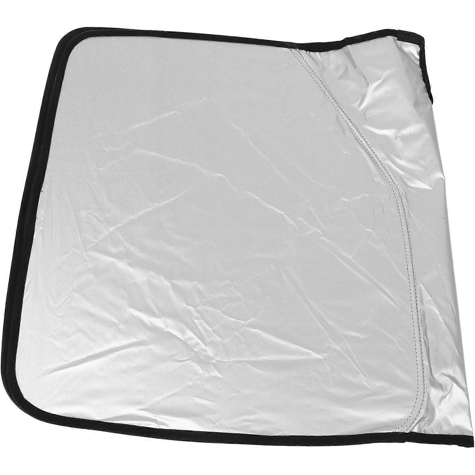 Car Sunshades For Windshield Vehicle Sun Shade Windscreen Black Titanium Silver Protection Double Circle Design 1Pack