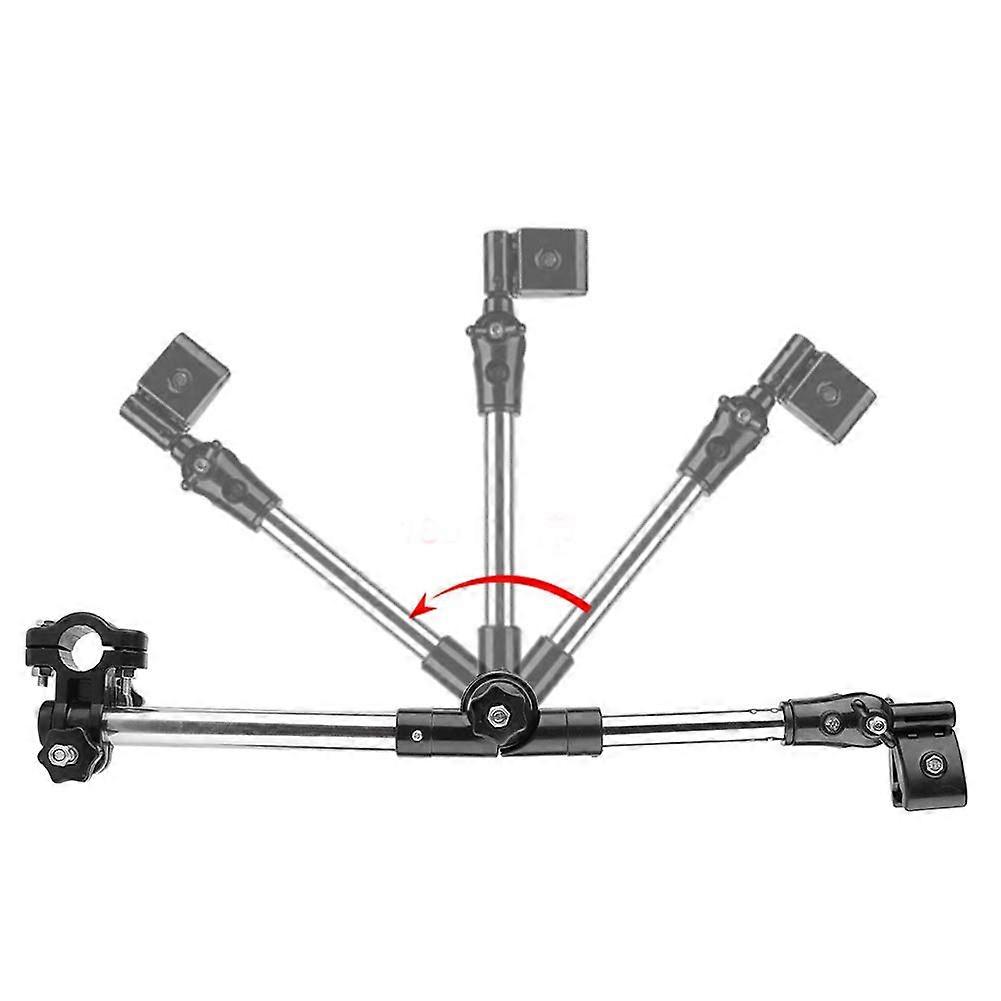 Stainless Steel Umbrella Stand With Height-Adjustable Mount, 360-Degree Folding Holder, Bikes And Cars Compatible