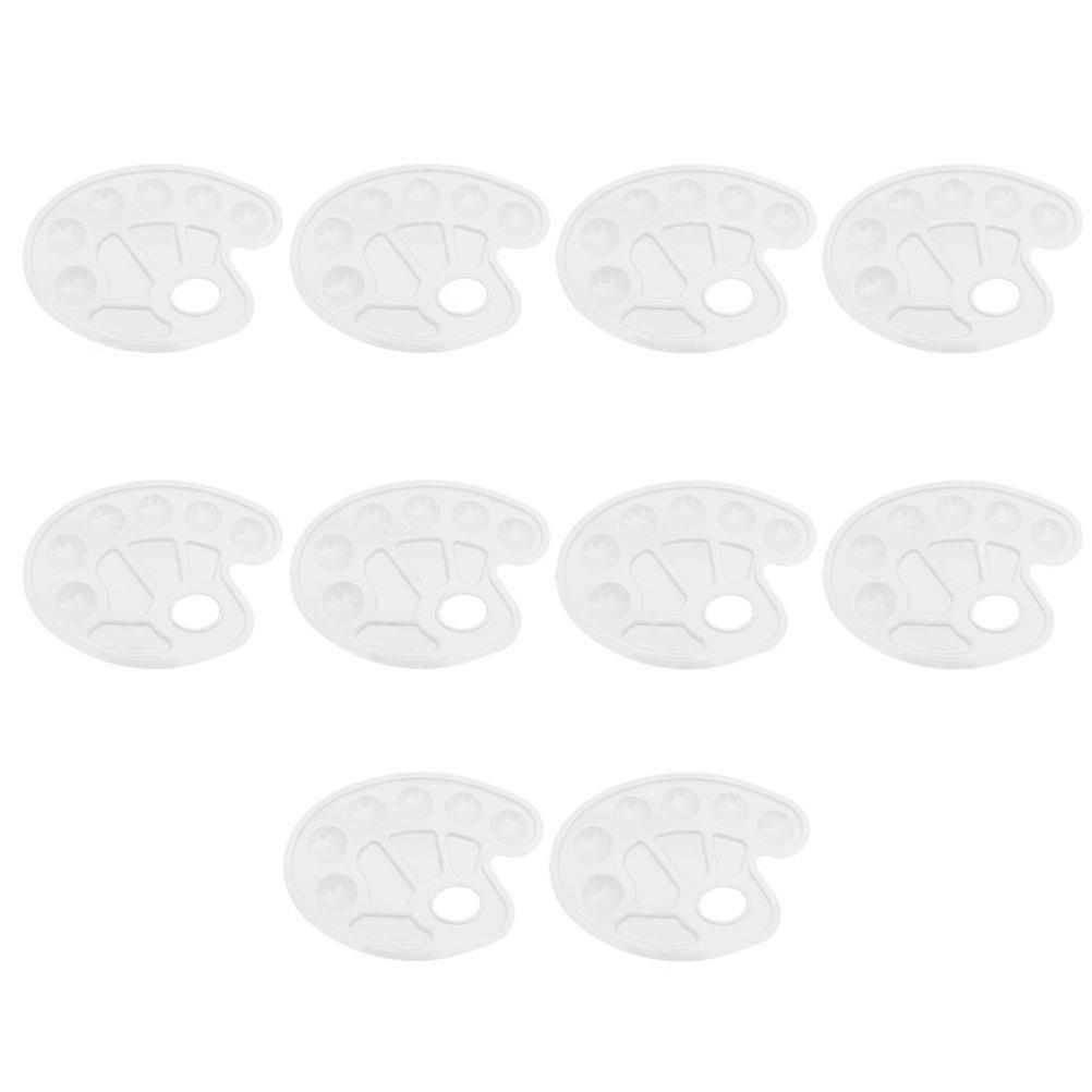 Painting Colour Mixing Tray Artists Simple Design Outdoor Sketching Plastic 10Pcs