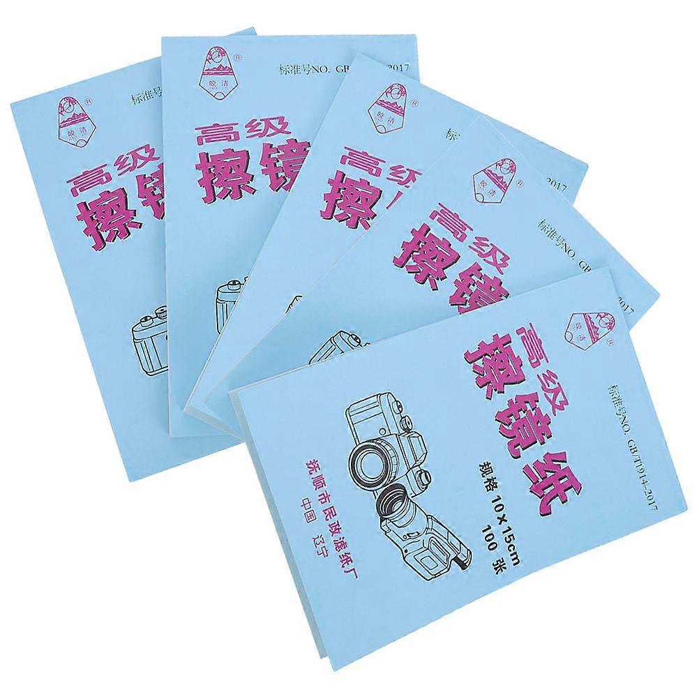 Pre Moistened Lens Wipes Microscope Lens Cleaning Tissue Paper Multi 10*15cm Cleaning 5 Books