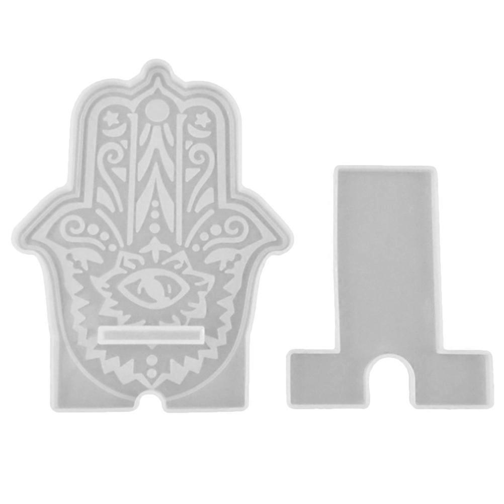 1 Set DIY Epoxy Craft Mold Phone Stand & Holder Mould for Custom Smartphone Accessories, Easy to Use Silicone Resin Mould for Unique Designs &