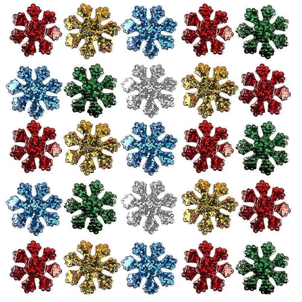 Craft Snowflakes Snowflake Crafts Diy Snowflake Ornaments Christmas Tree Decorations Assorted Color 2.5cm 200Pcs
