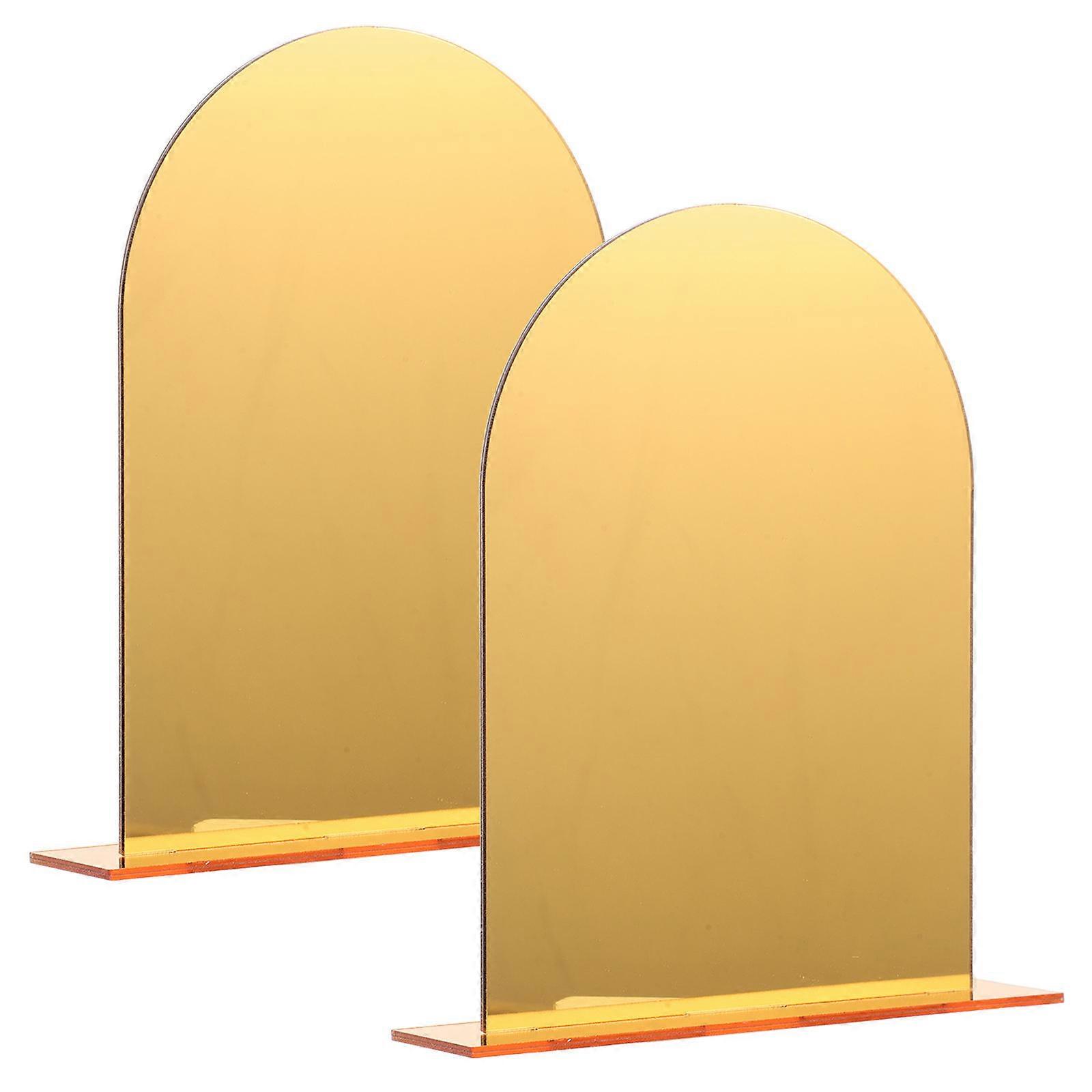 Sturdy Acrylic Material Decorative Book End Modern Study Accessory 2Pcs