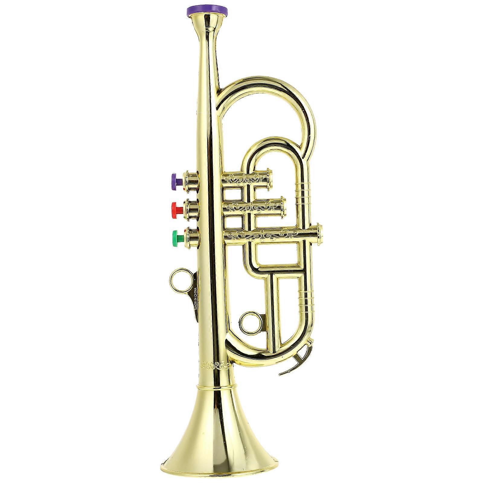 Toy Saxophones Children's Music Toy Saxophone Model Stage Performance ABS Material Golden Color 1Pack