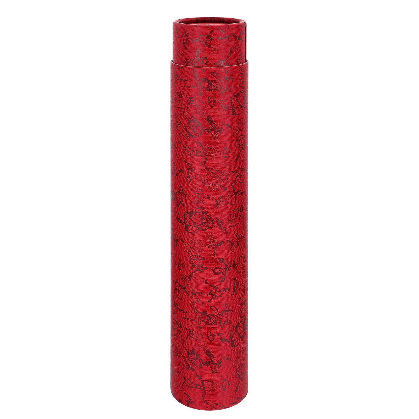 Durable Red Artwork Storage Tube for Posters Blueprints Documents and Drawings 24in Paper