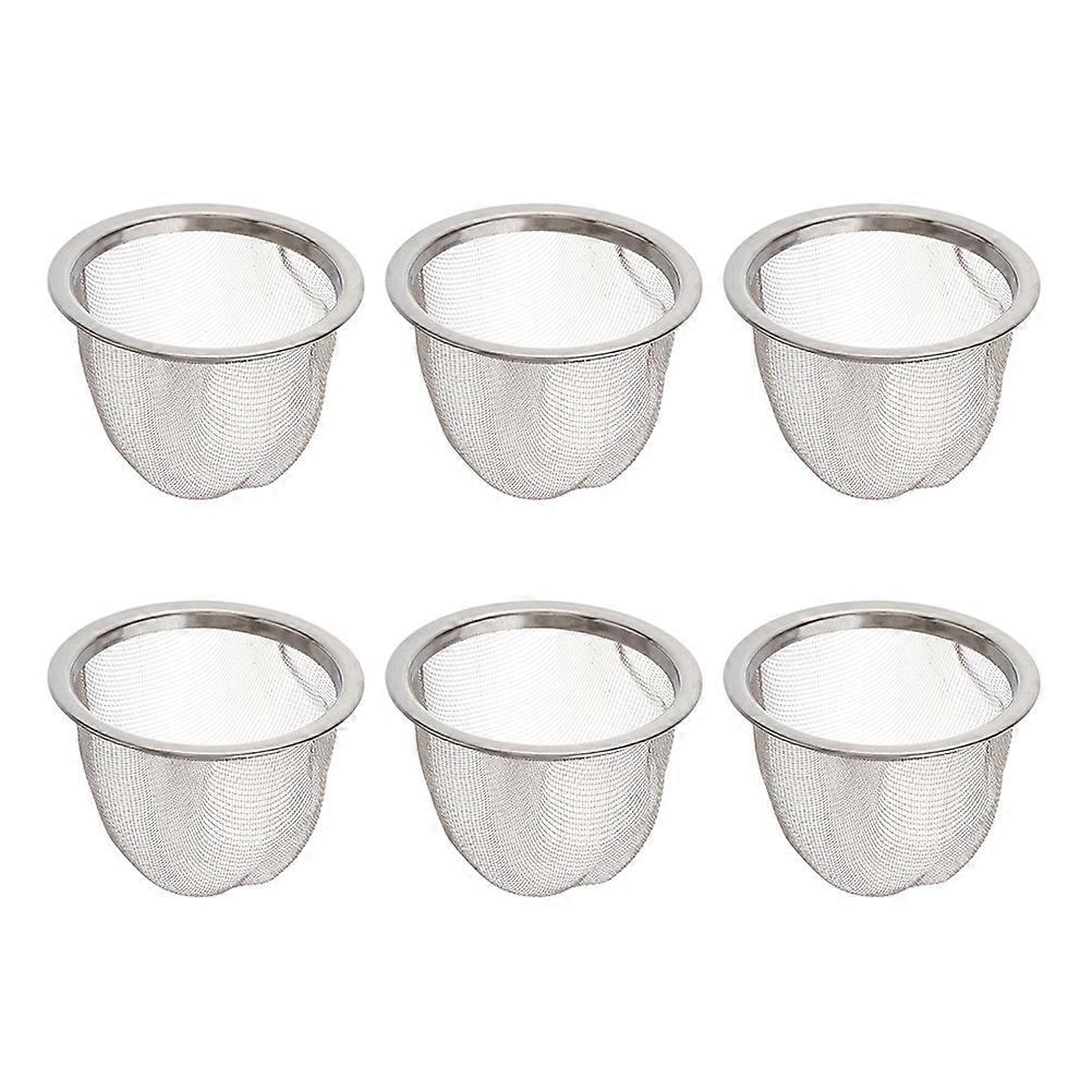 Fine Mesh Tea Strainer Stainless Steel Tea Infuser Practical Design For Tea Brewing 6Pcs