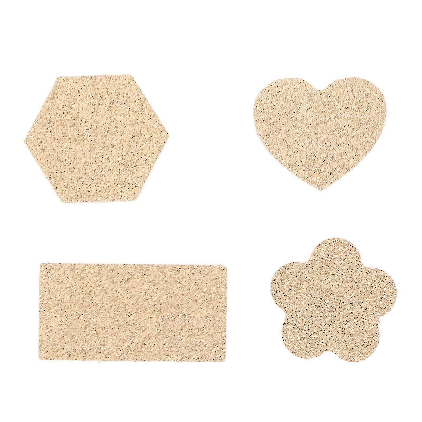 4Pcs Frosted Stamp Head Blank Assorted Shapes Durable Copper Wax Seal for DIY Craft Envelope