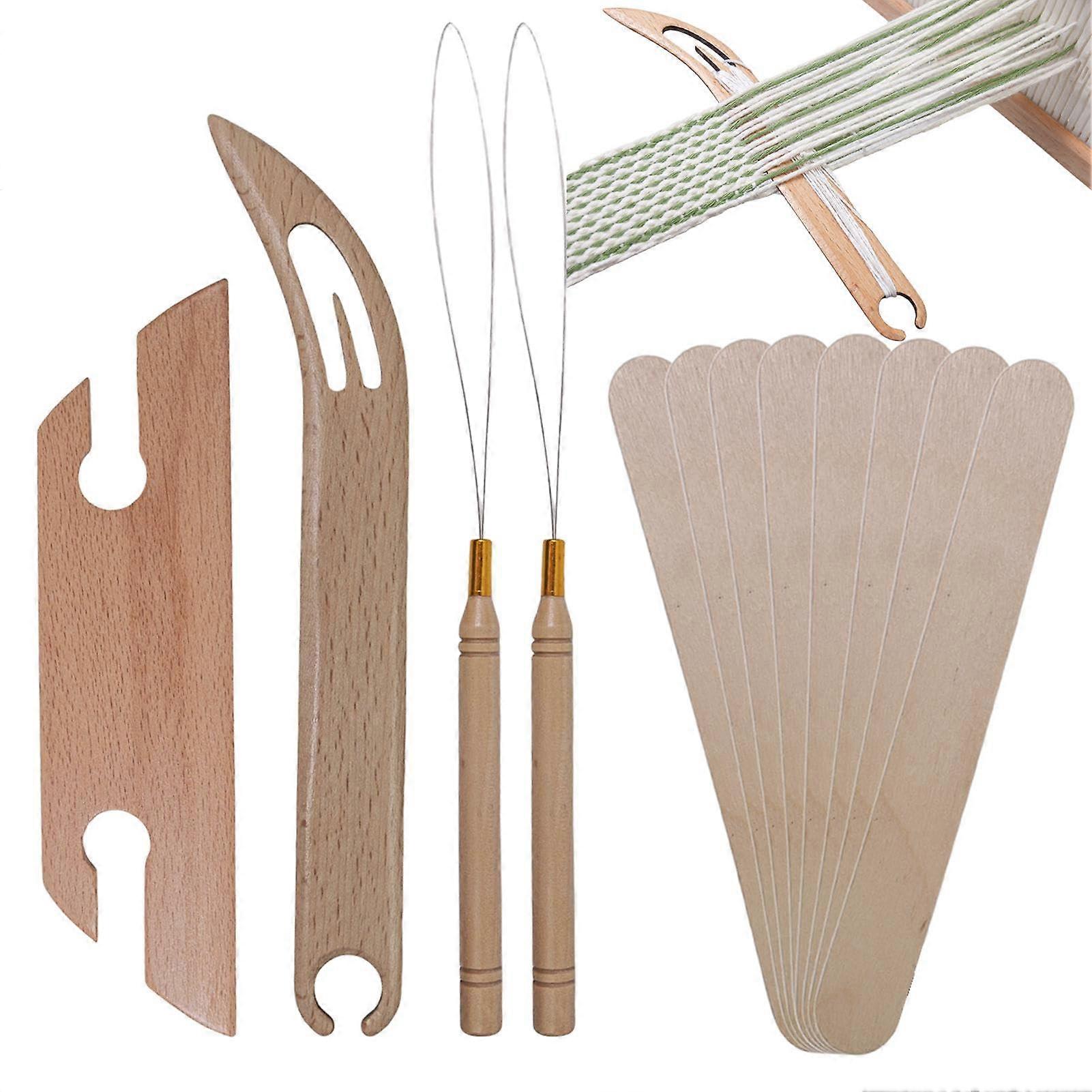 Knitting Ship Beech Wood Tool Set with Wooden Handle for Inkle Weaving, Ideal Gift for Friends and Family