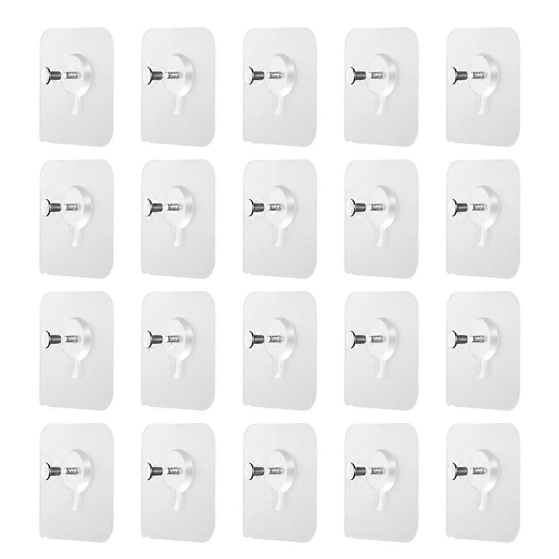 Hanging without drilling, 20 pieces, selfadhesive, transparent hooks for pictures