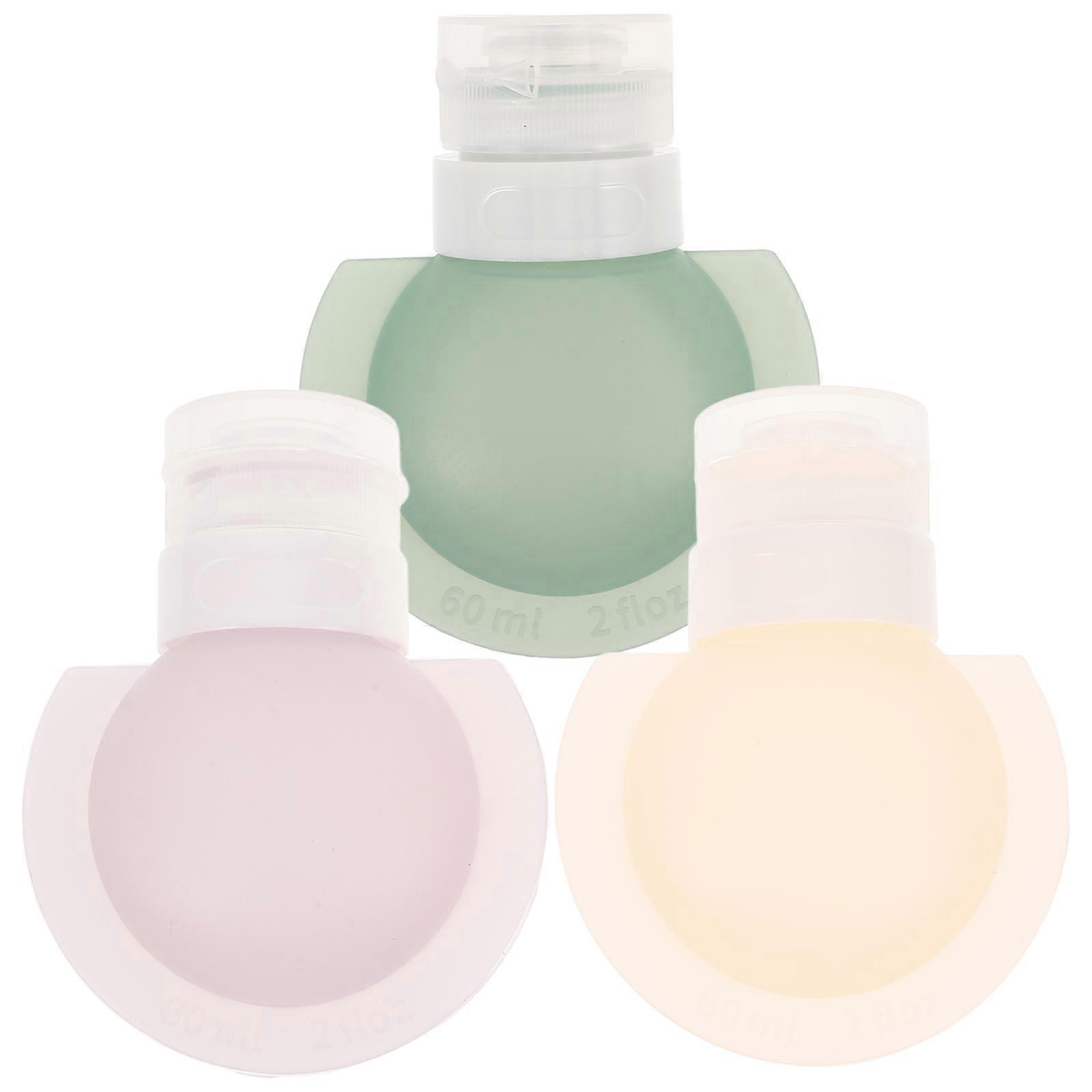 Small Squeeze Bottles Refillable Toiletries Bottles Leakproof 3Pcs