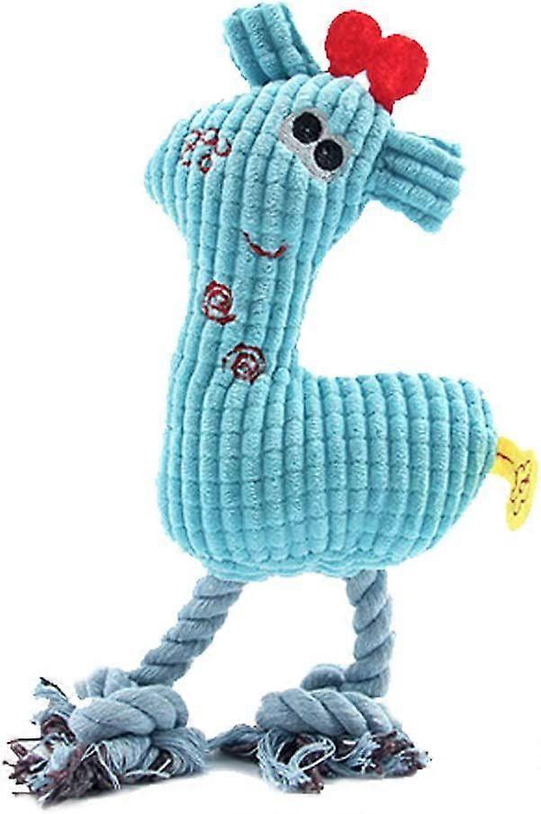 Dog Toys,Dog Plush Toy for Aggressive Chewers Dog Chew Toy for Large Dog Squeaky Durable Interactive Puppy Toys Blue