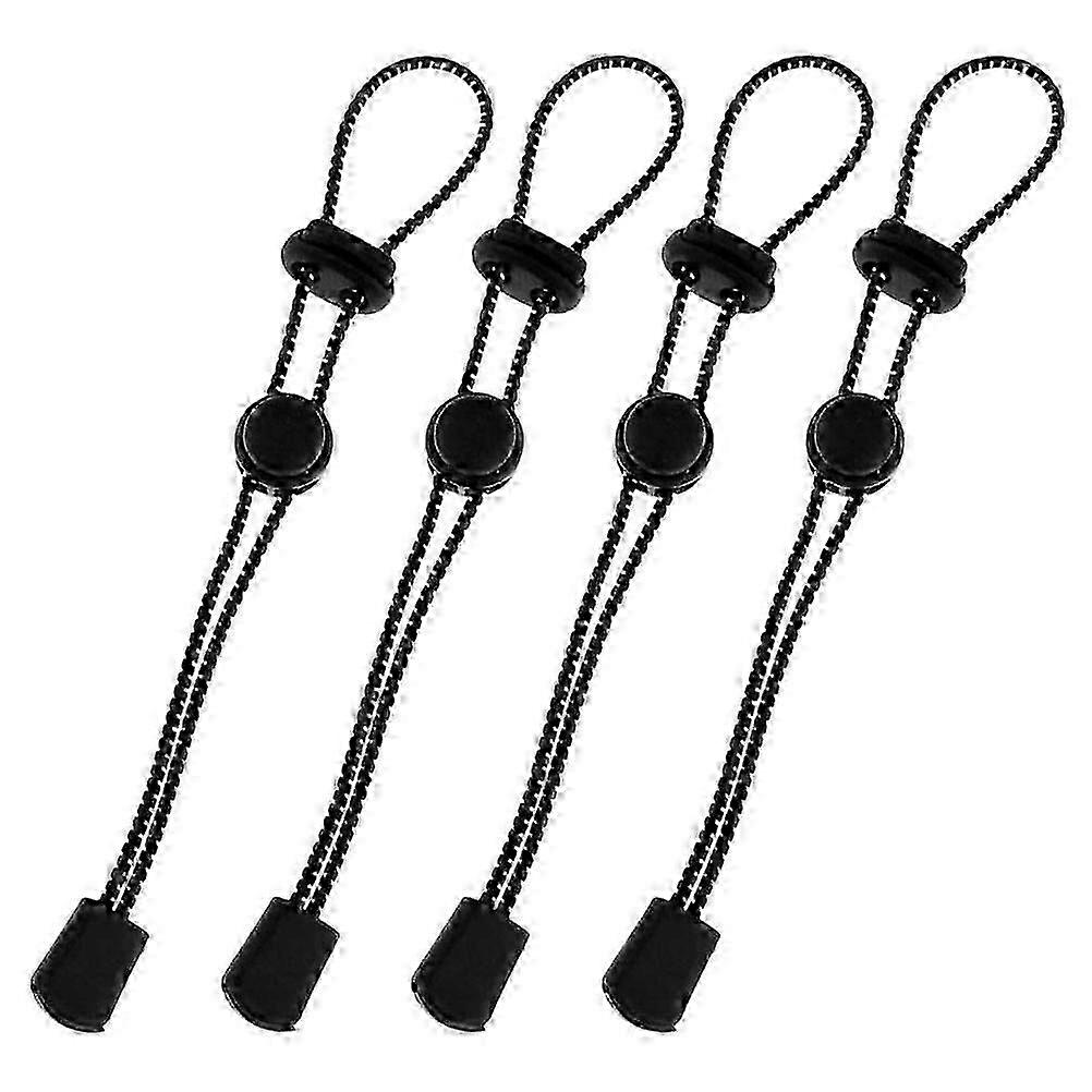 6pcs Hiking Stick Holder with Elastic Rope for Backpack Black
