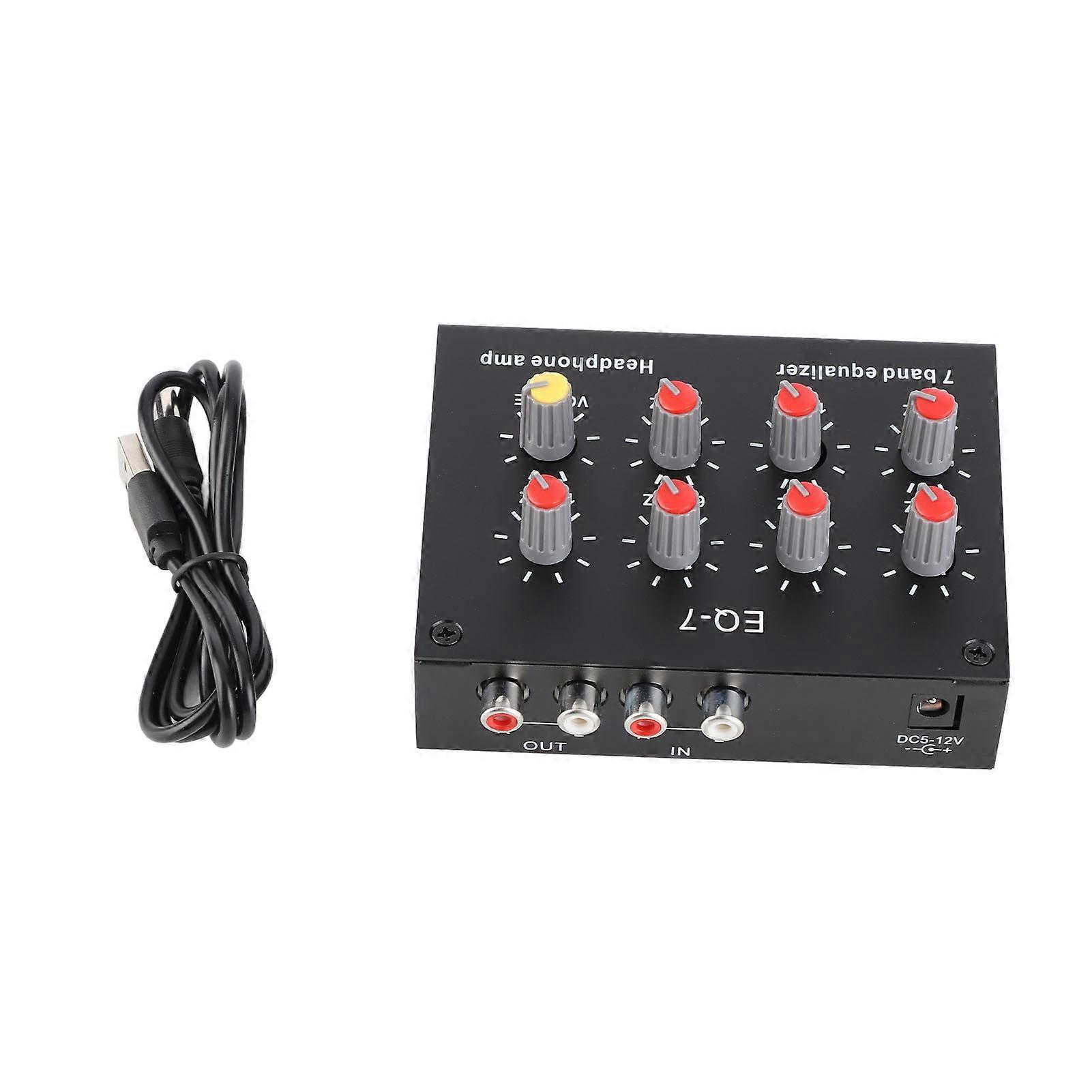 Equalizzatore audio a 7 bande, regolazione dei bassi a 12 dB, equalizzatore digitale a doppio canale