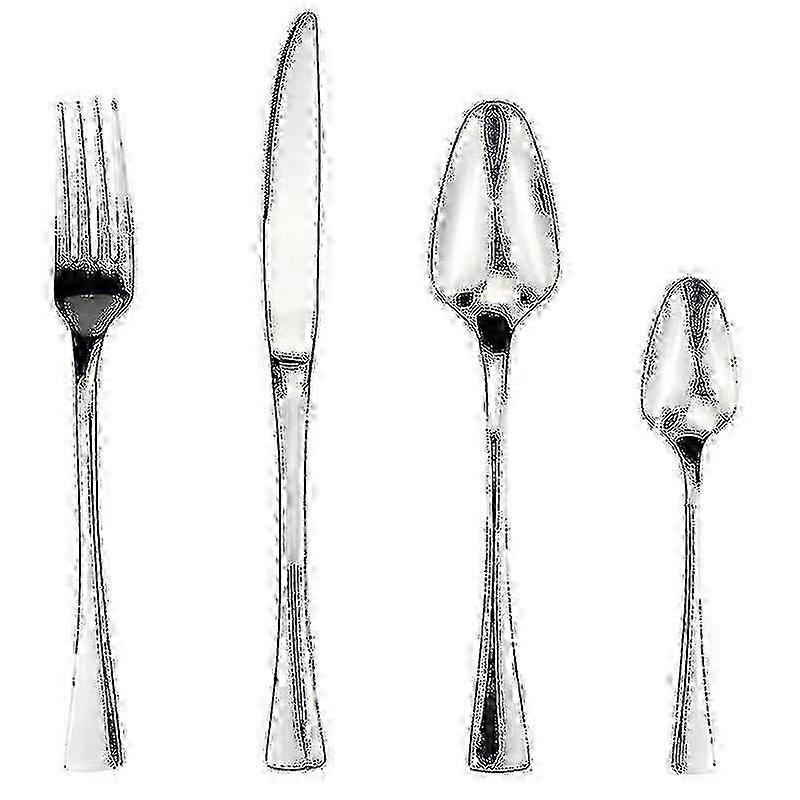 Set di 4 pezzi di posate occidentali in acciaio inox con rivetti in resina elegante classico