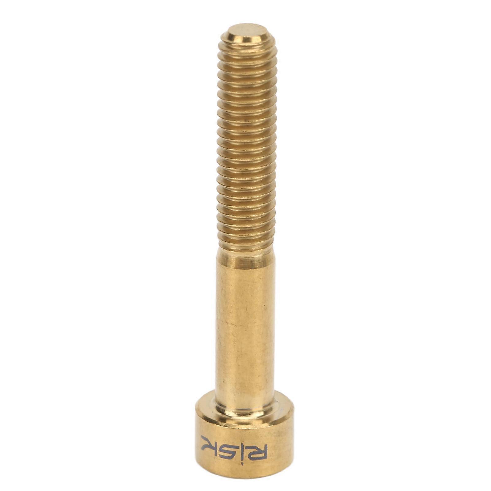 RISK Boulon de fixation pour potence de casque M6 x 40 mm, tête de colonne, boulon de potence de vélo, alliage de titane pour réparation de vélo, doré
