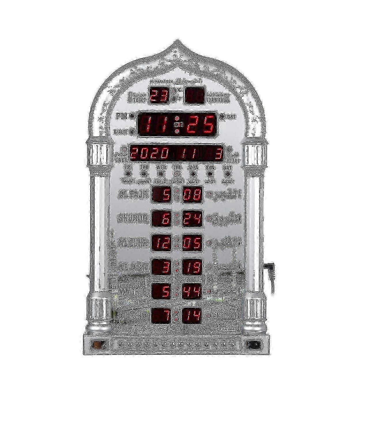 アラーム機能付きイスラムモスクの祈りの壁掛け時計