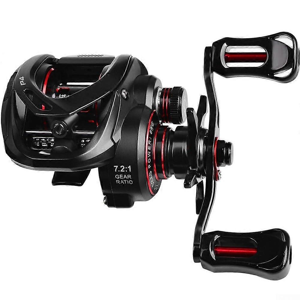 Gear Ratio Fishing Reel 5+1BB Bearings, 7.2:1, Metal Construction, Long-Range, Saltwater And Freshwater, Right-Hand
