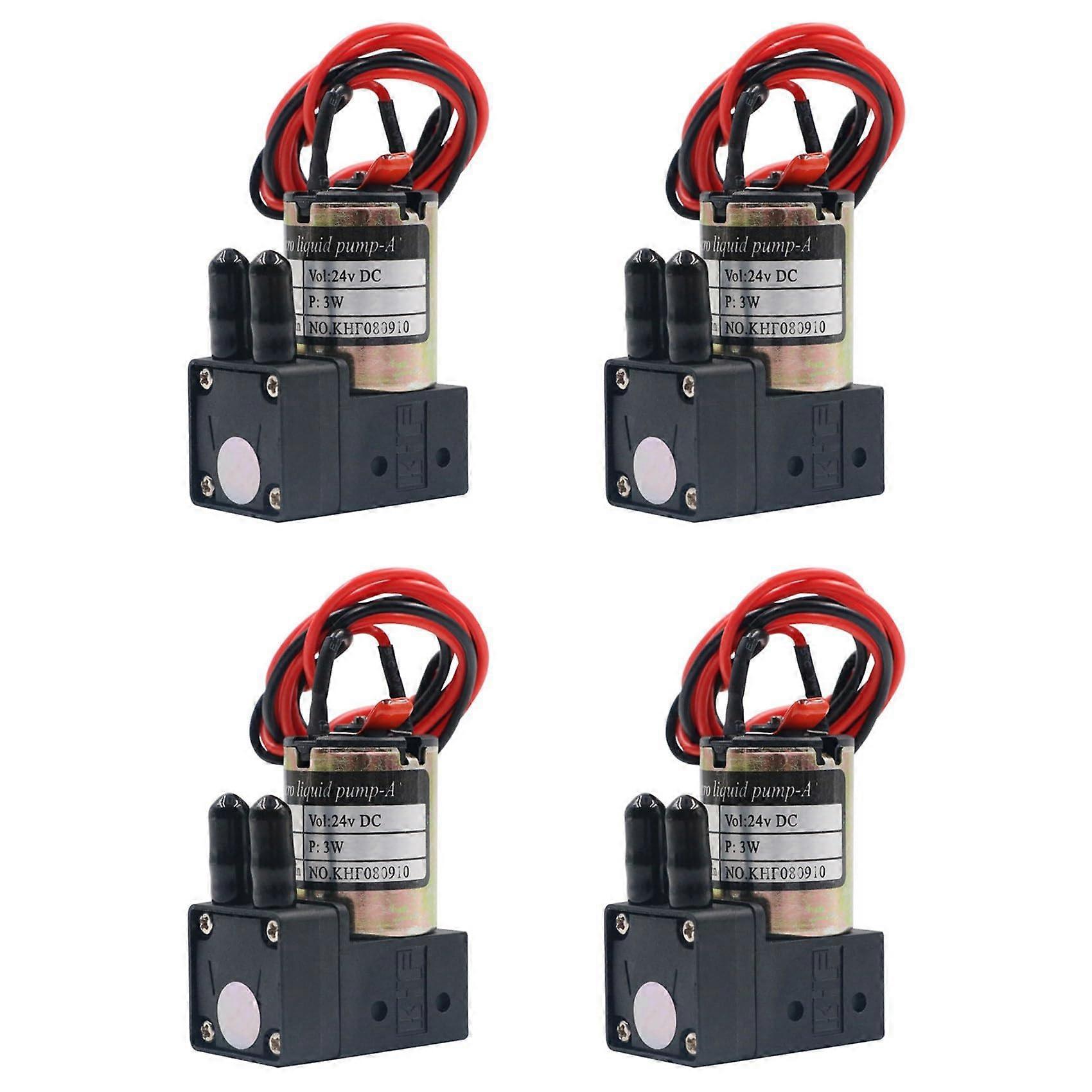 Printhead Ink Pump 4 Pack, 24V Diaphragm Suction Pump For Ink And Liquid, Compatible With Photo Machines