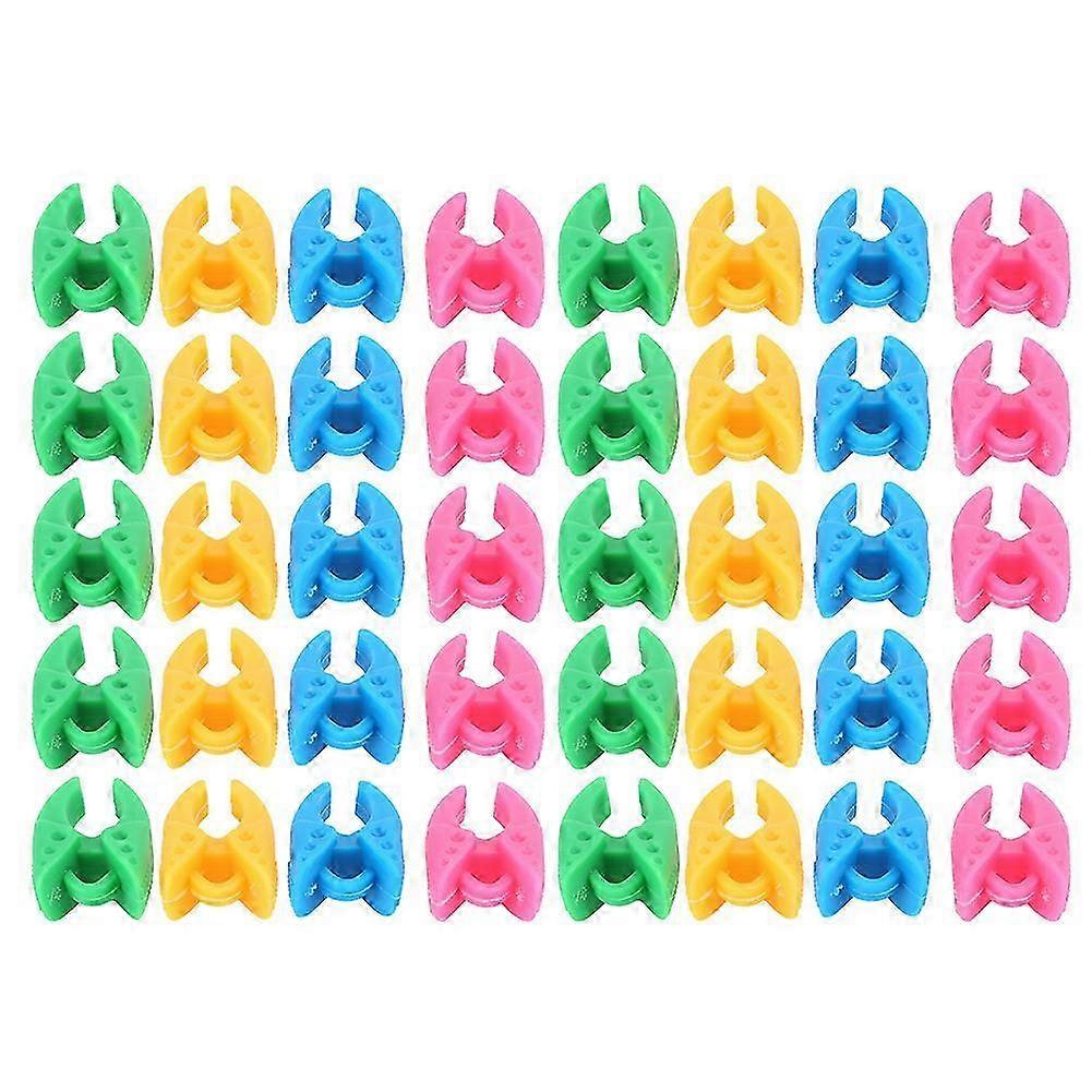 40Pcs Colorful Silicone Spool Fixing Clips for Sewing Thread Accessories