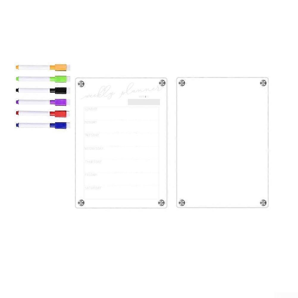 Magnetic Monthly Planner Set For Refrigerators TYU087 With 2 Writable Dry-Erase Boards