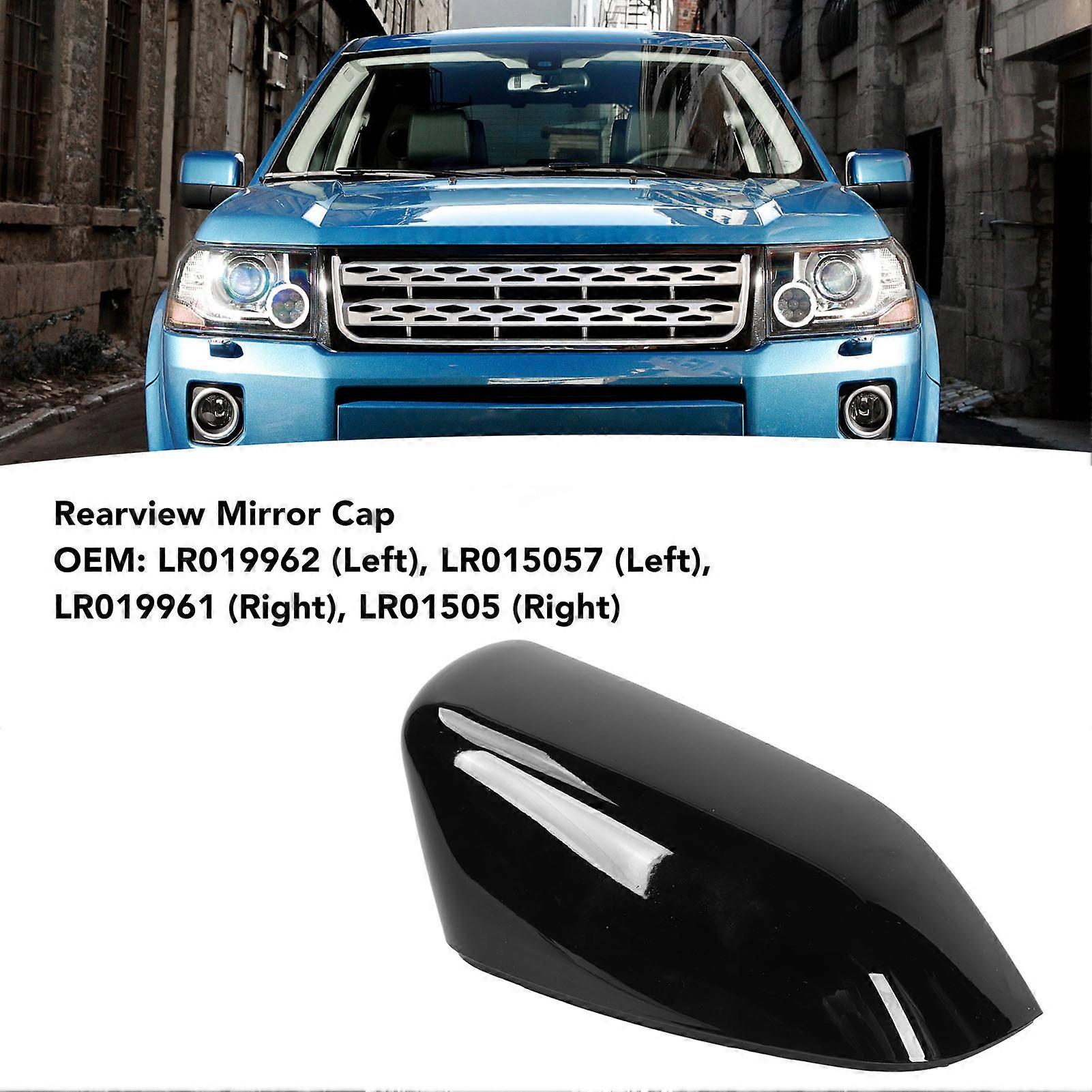 Rearview Mirror Cap Glossy Black Protective Wing Mirror Cover Cap for LR4 LR2 Range Rover Left (LR019962, LR015057)