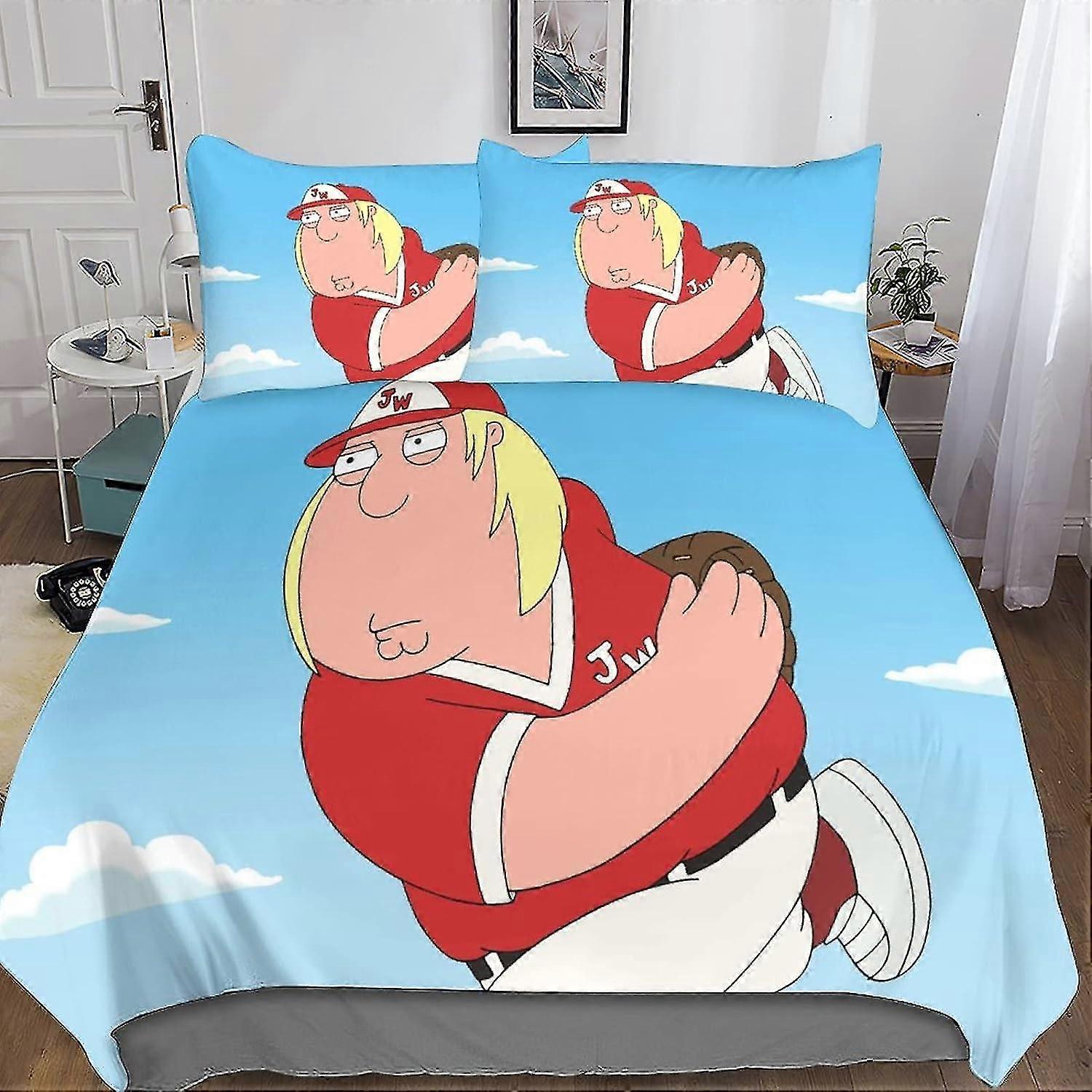 Anime Characters Microfiber Bedding Set 3D Print Duvet Cover with Pillowcase and Zipper Closure