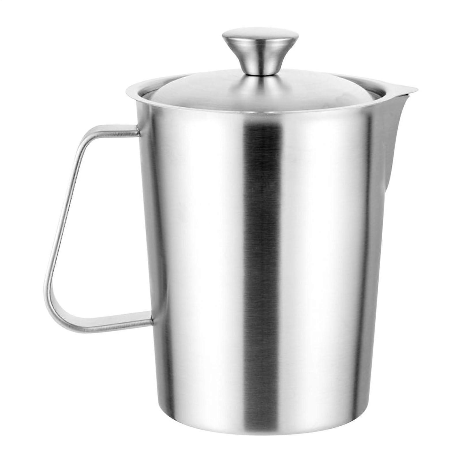 Milk Frothing Pitcher 2L Precision Stainless Steel Jug for Coffee, Cappuccinos