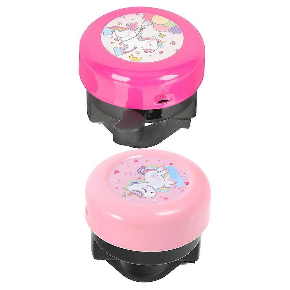 Handlebar Bell Cartoon Design Pink Color Safe Riding 2Pcs
