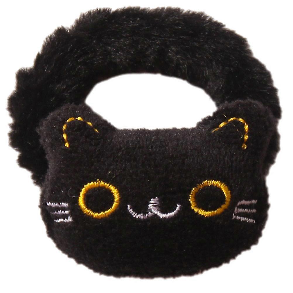 It looks like you're describing a product listing for a **Cute Cartoon Black Cat Plush Hair Tie**! Here's a polished version of that description that