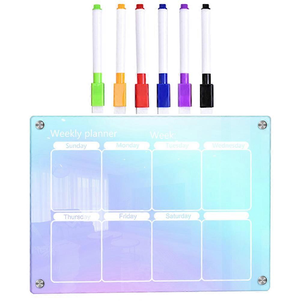 Fridge Accessory Dry Erasable Board Colorful 29.70X21.00X0.50CM Acrylic 1 Set
