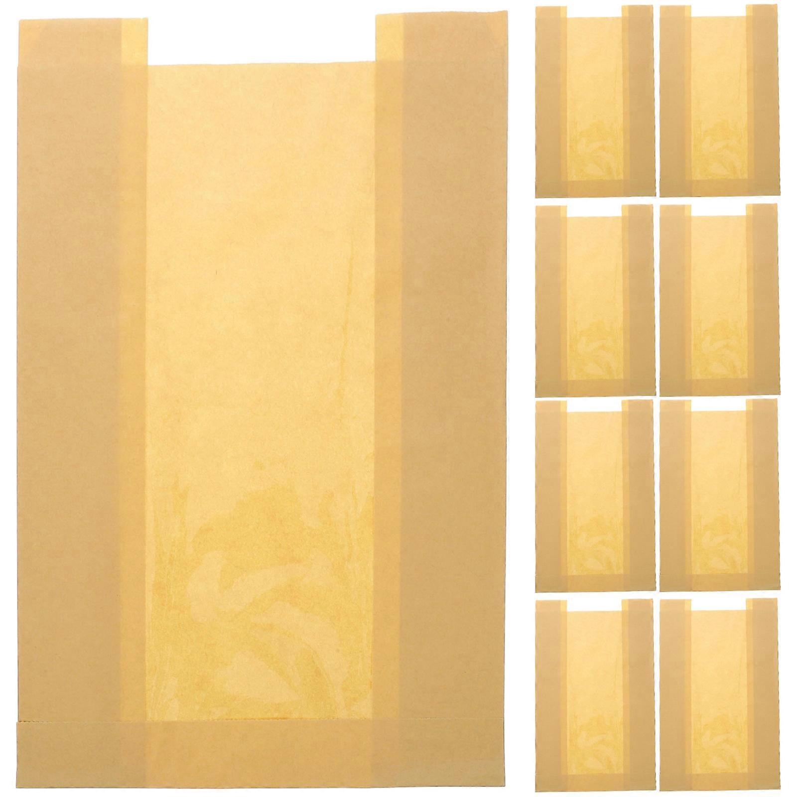 Pastry Bags with Window for Bakery Use Rectangular Oil Resistant Water Resistant Clear Window Design 100Set