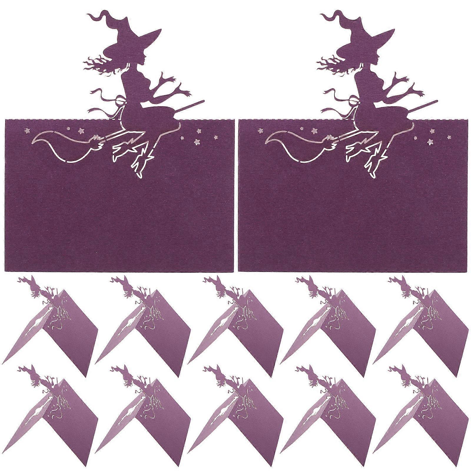 Elegant Halloween Party Place Cards Rectangular Paper For Table Guest Name 50Set