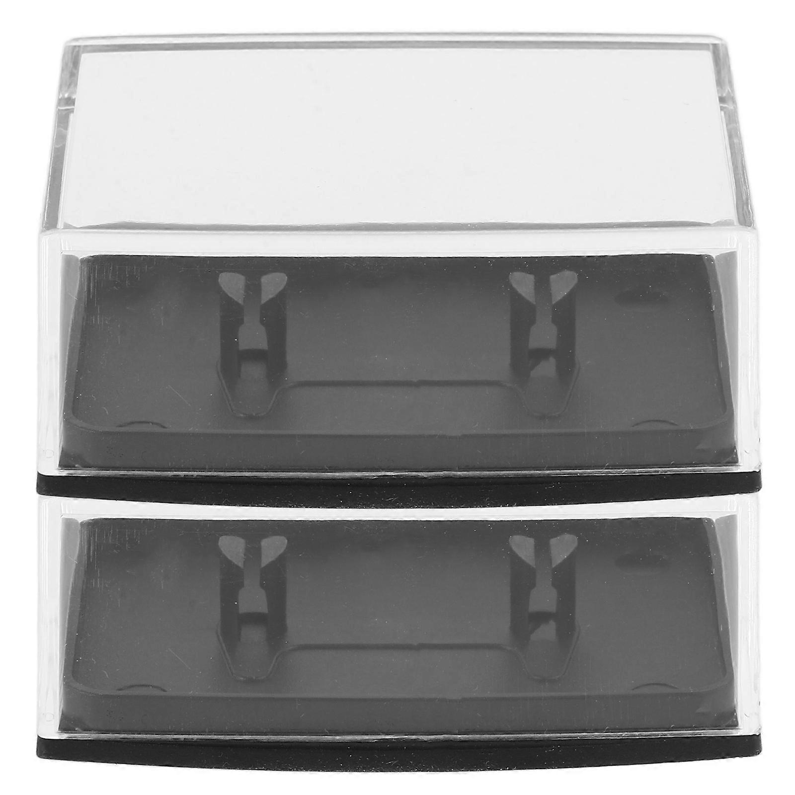Elegant 2pcs Cufflink Case Multi Purpose Jewelry Box for Cufflinks, Rings & Brooches – Transparent Display with Lid Organizer for Men's Accessories