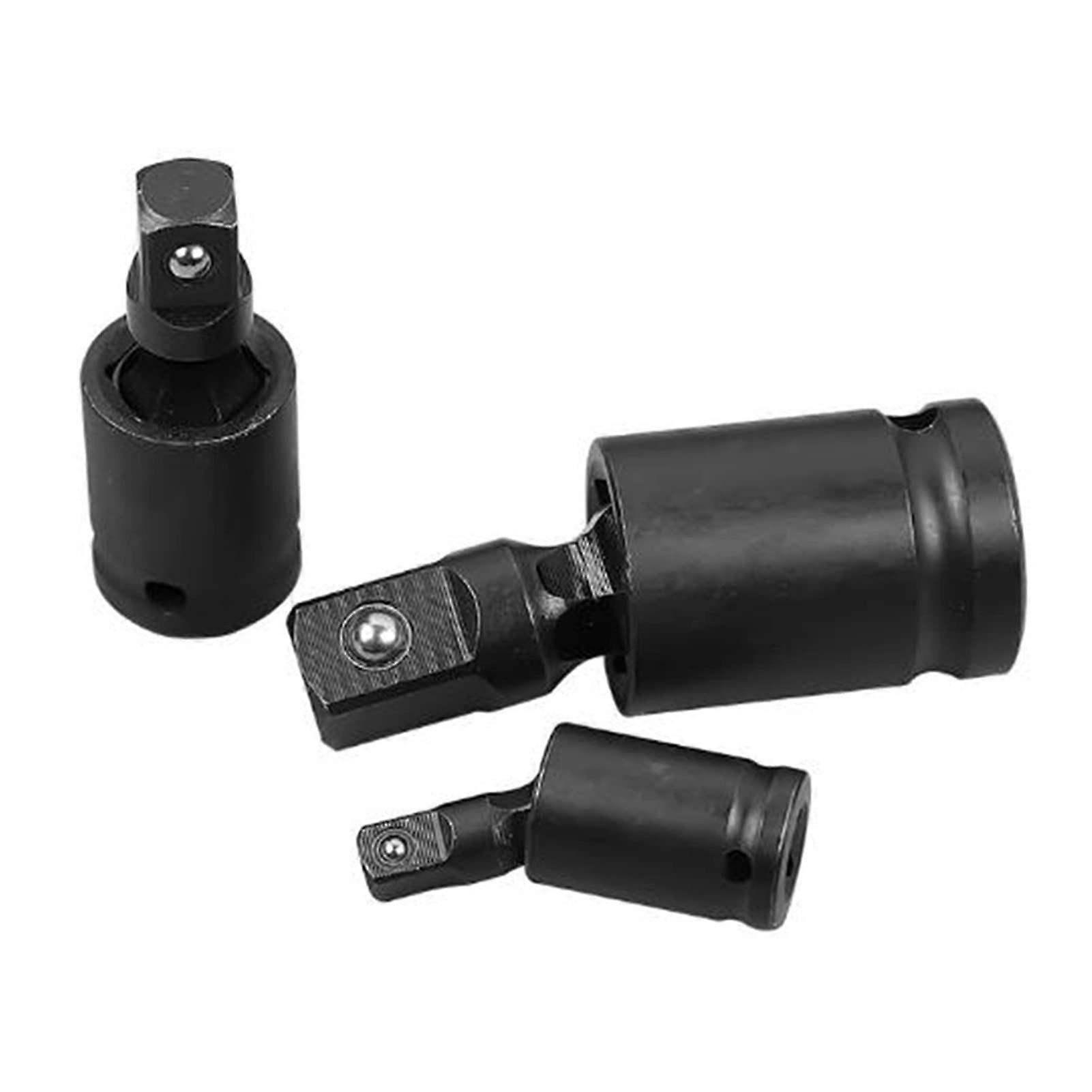 3-Piece Air Impact Socket Adapter Set with Swivel Joint, Reducer Drive Socket Tools for Quick Repairs and Fastening