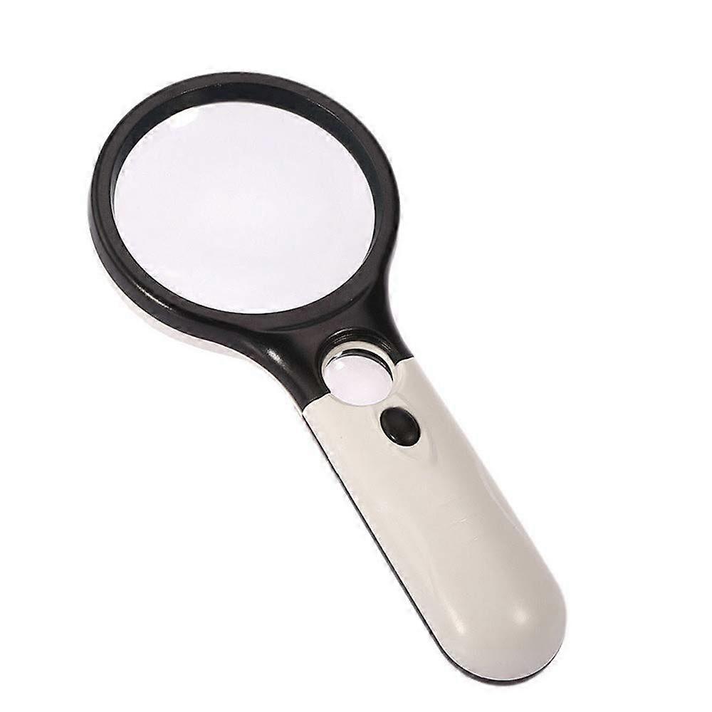 Light magnification glass 45x Double lens magnification 3x Handheld magnifier