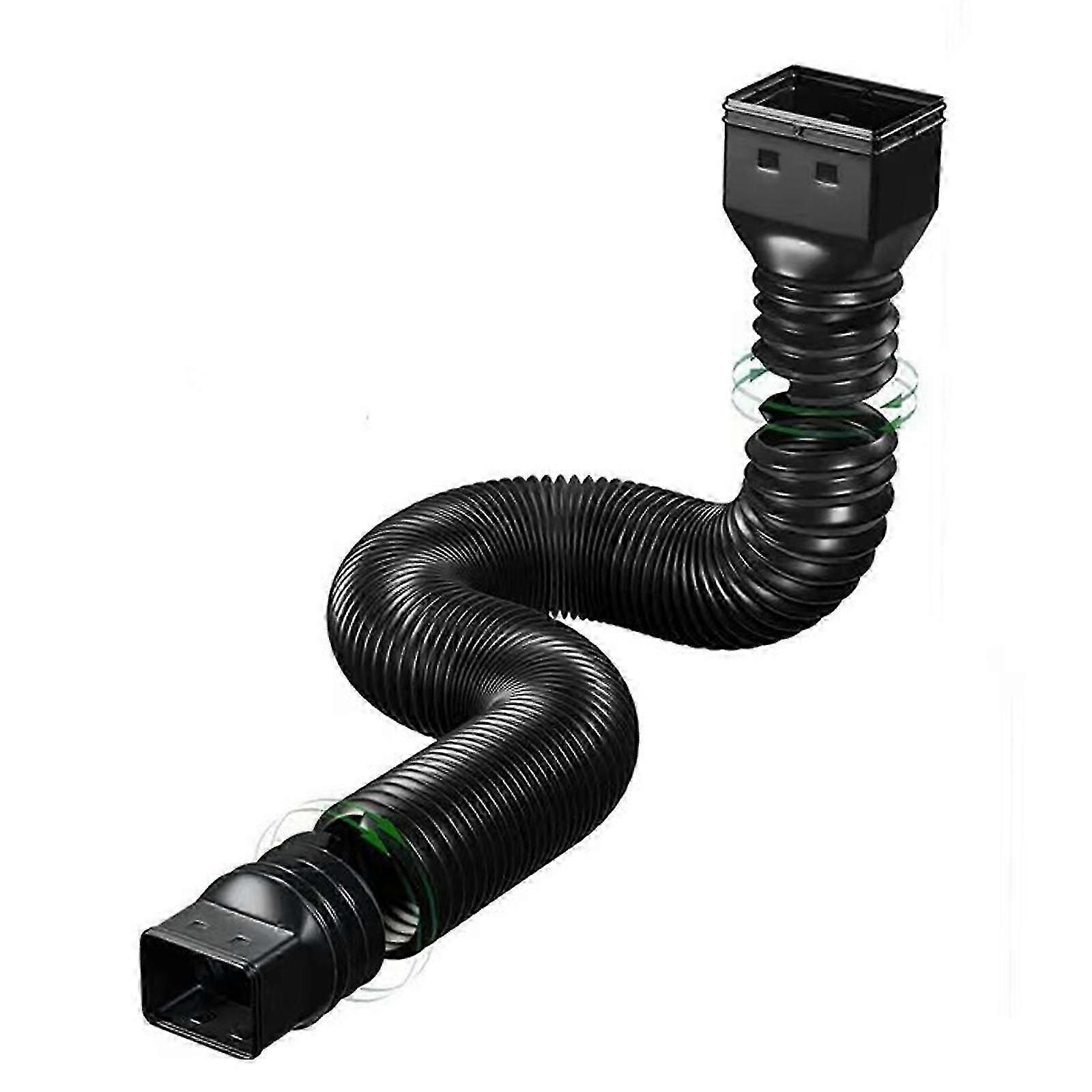 2025 Rain Gutter Downspout Extensions Flexible Down Spout Drain Extender With 3x4in And 2x3in Connectors Extendable From 21 To 60 Inches Screws For In