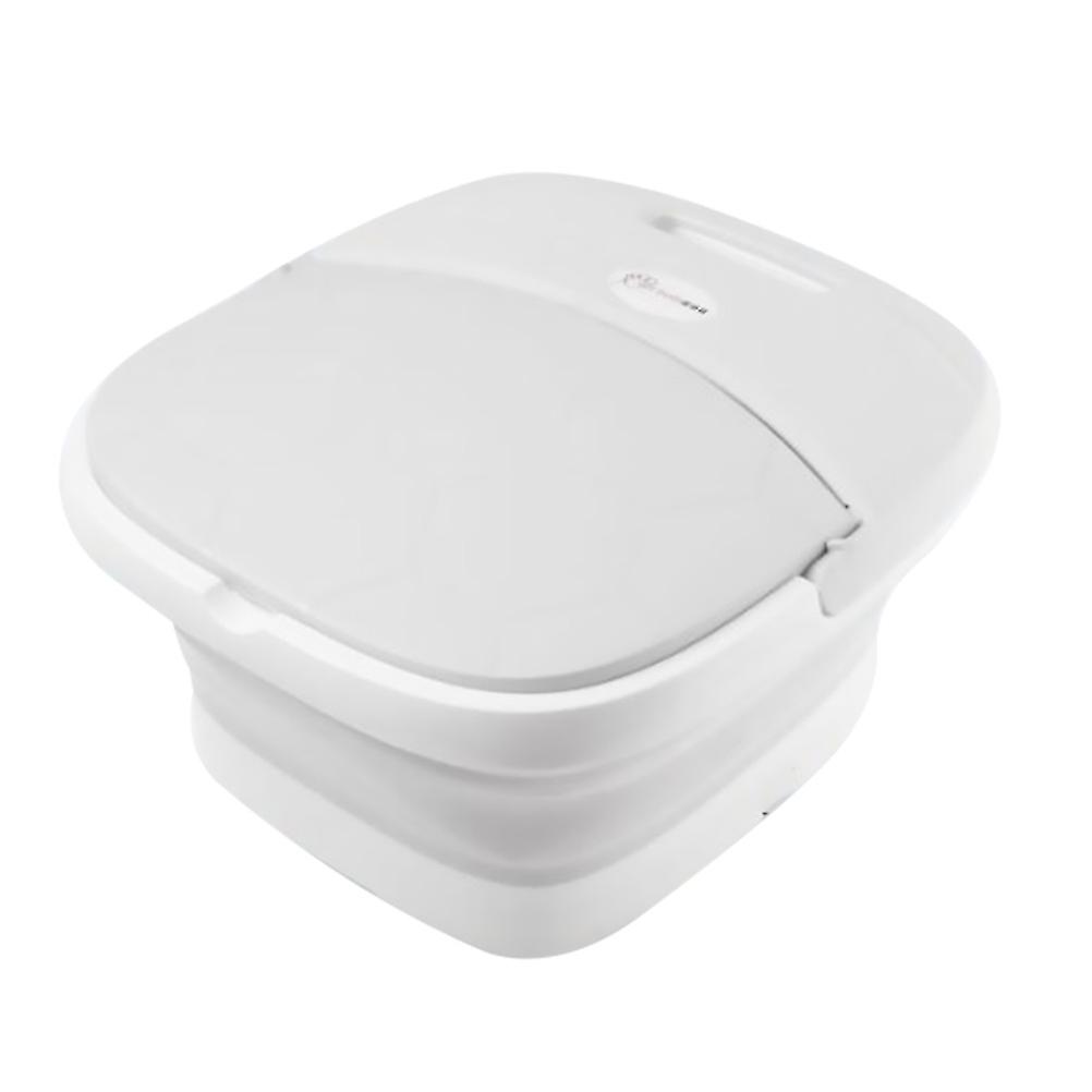 Folding Foot Bath Basin with Lid Durable Massage Foot Bucket for Home Relaxation, Pedicure & Improved Circulation